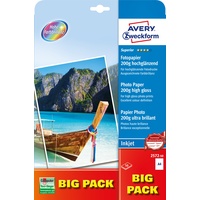 Avery Zweckform Superior Fotopapier hochglänzend weiß, A4, 200g/m2, 50