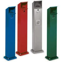 VAR Ascher/Abfallsammler Standsäule SG 115 antik-silber 2 l/5 l