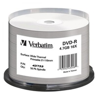 Verbatim DVD-R 4.7 GB 16x bedruckbar 50 St.