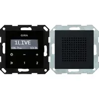 Gira Unterputz-Radio RDS mit Lautsprecher System 55 Schwarz matt