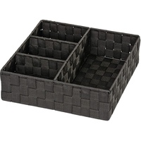 Wenko Organizer Adria Schwarz 4 Fächer, Bad Schrank
