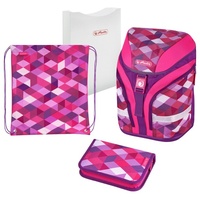 Herlitz Motion Plus 4-tlg. pink cubes mit Turnbeutel