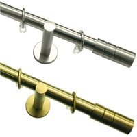 GARDINIA Gardinenstangen Set Zylinder 1-läufig Ø 20 mm 120
