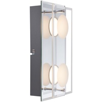 GLOBO LED Wand Leuchte Glas Schlaf Zimmer Beleuchtung Chrom