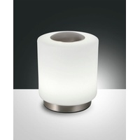 Fabas Luce Fabas LED-Tischleuchte Simi Metall Silber Nickel matt
