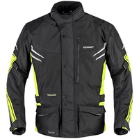 Germot Tyron, Textiljacke wasserdicht - Schwarz/Neon-Gelb/Grau - XL