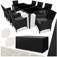 Tectake Monaco Set 9-tlg. schwarz