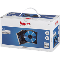 Hama 51269 CD-Leerhülle SlimLine 50er-Pack transperant / schwarz