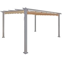 Garden Pleasure Pecos 3,95 x 2,25 m silber/beige