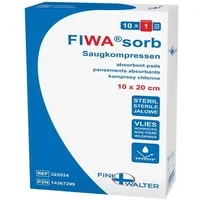 FINK & WALTER GMBH Saugkompressen Verbandkomp steril 10x10cm FIWAsorb