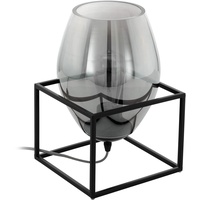 EGLO Olival 1, Tischleuchte Nachttischlampe aus Metall in Schwarz
