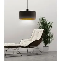EGLO Hängeleuchte Concessa 1 Ø530mm 1-flammig Dunkelbraun-Cappuccino-Gold