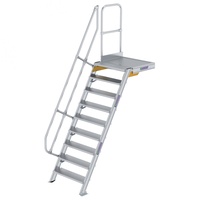 Günzburger MUNK Aluminium-Treppe Plattform 60° 9 Stufen