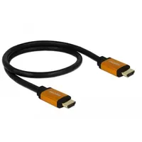 DeLock HDMI Anschlusskabel HDMI-A Stecker 0.5 m Schwarz, Gold