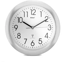MEBUS Funk-Wanduhr 25,5 cm 52451 silber