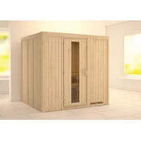 Karibu Sauna Sodin mit Fronteinstieg 68 mm-Ohne Ofen-ohne Dachkranz-