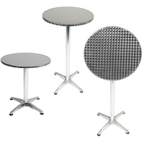 Mojawo Bistro Stehtisch Ø60cm Höhenverstellbar Klappbar Balkontisch Gartentisch