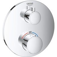 GROHE Grohtherm Thermostat-Brausebatterie mit 2-Wege-Umstellung rund chrom, 24076000