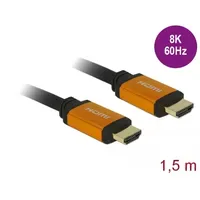 DeLock HDMI Anschlusskabel HDMI-A Stecker 1,5 m Schwarz/Gelb