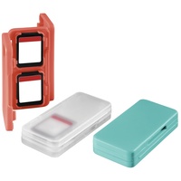 Hama Game-Case für Nintendo Switch Blau, Rot, Transparent)