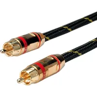 Roline GOLD Cinch-Verbindungskabel simplex ST/ST, Rot, 5 m