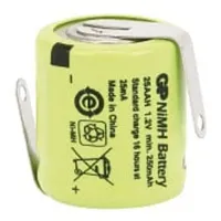 GP NiMH-Akku, GP Industriezelle mit Lötfahnen, 16,6x14,2mm, 1,2V/250mAh