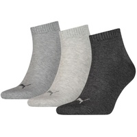 Puma Quarter 3er Pack anthrazit/light melange grey/medium melange grey