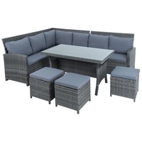 Estexo Polyrattan Sofa Set 7-tlg. grau