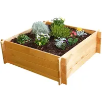 Promadino Pflanzbeet 100 x 100 x 33,5 cm natur