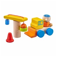 Schmidt Spiele Selecta 62075 - Klettini® Baustelle, Klett-Fahrzeug, Holz,