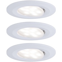 Paulmann Calla LED-Bad-Einbauleuchte 3er Set IP65 Weiß matt