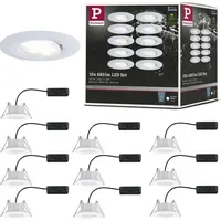 Paulmann Einbauleuchte 10er Set rund 10x6W Weiß matt