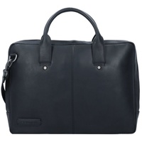Plevier Navigator Loran Aktentasche Leder 39 cm Laptopfach schwarz