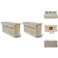 VidaXL Spatzenhaus 2 Stk. Holz 44 x 15,5 x