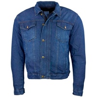 ROLEFF RACEWEAR Jeans Motorradjacke mit Aramideinlagen & Protektoren, blau,