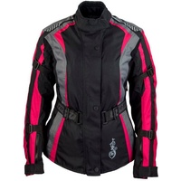 ROLEFF RACEWEAR Damen Textil Motorradjacke Mit Sicherheitsstreifen