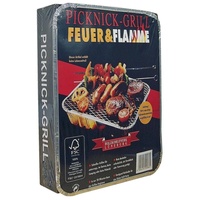 Picknick-Grill Holzhohlegrill Feuer & Flamme