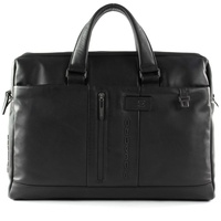 Piquadro Urban Aktentasche Leder 42 cm Laptopfach schwarz