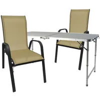 BKS Camping Klapptisch 2 Stapelstühle