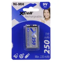 XCell 9V-Block Akku Ni-MH 8,4V 250mAh