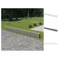 VidaXL Gabionenwand mit Abdeckung Verzinkter Stahl 600×30×50 cm