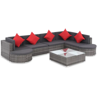 VidaXL Polyrattan Lounge-Set grau 44424