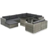VidaXL Garten-Lounge-Set grau 44426