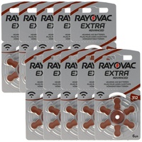 Rayovac Hörgeräte-Batterien 312/PR41 60 St.