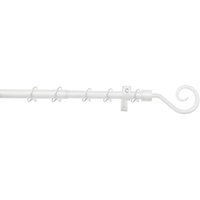 GARDINIA Gardinenstangen-Set Hook 1-Lauf Ø 13-16 mm weiß 130