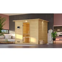 Karibu Sauna Sonara - Massivholzsauna mit Fronteinstieg 40 mm
