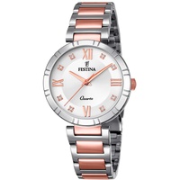 Festina Damen Analog Quarz Uhr mit Edelstahl Armband F16937/D