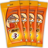 BIC 3 Sensitive Rasierer Herren, 16 Einwegrasierer mit je