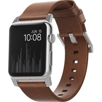 Nomad Strap Modern Leather Connector silber für Apple Watch