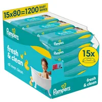 Pampers Feuchttücher Fresh Clean 15 x 80 Stück
